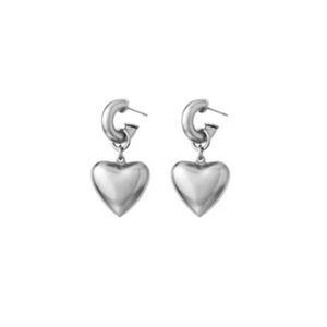 ROXANNE ASSOULIN The Puffy Heart Silver Drop Earrings